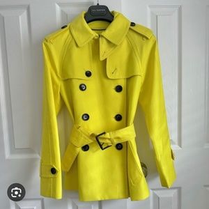 Coach vivid yellow trench coat